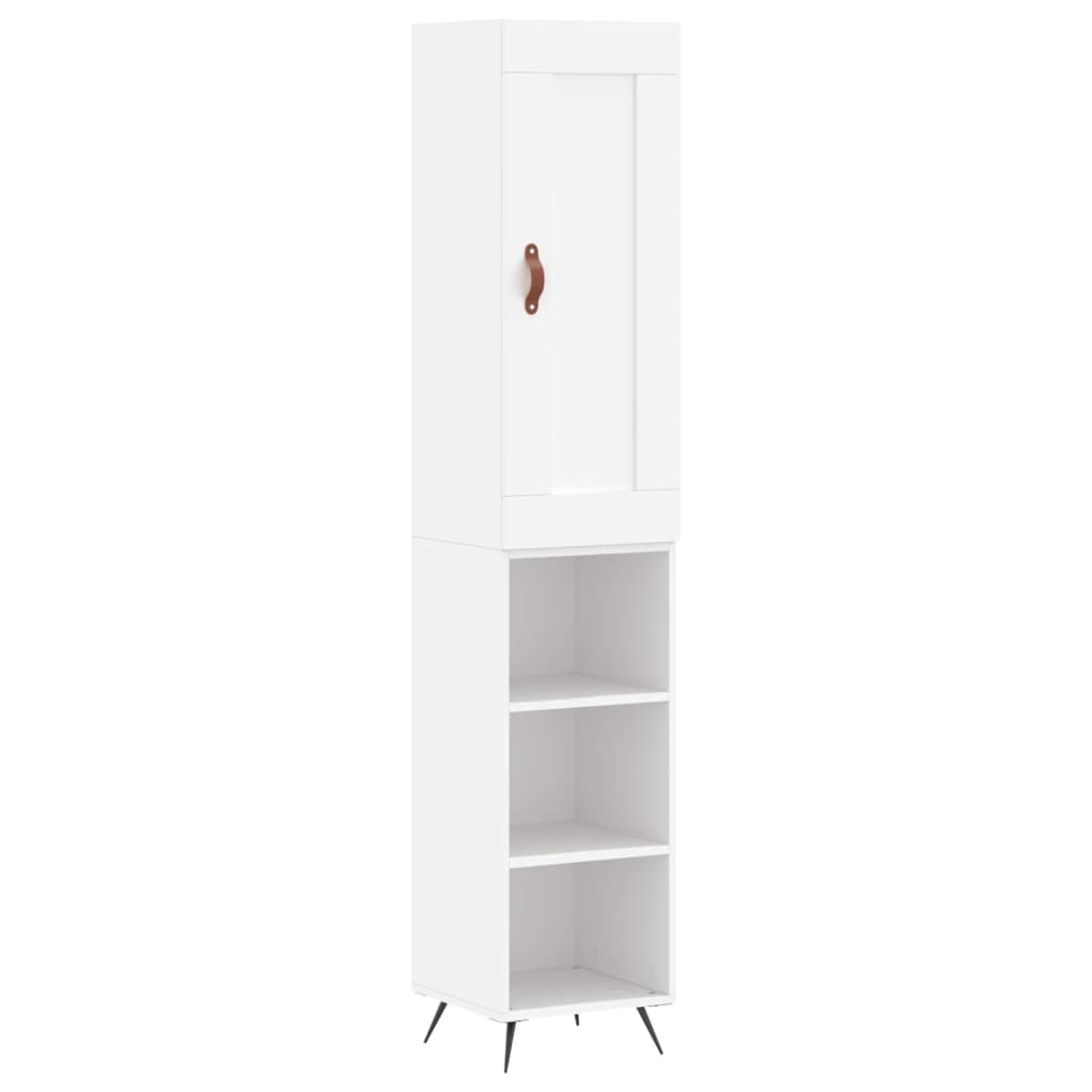 Credenza Bianca 34,5x34x180 cm in Legno Multistrato 3200297