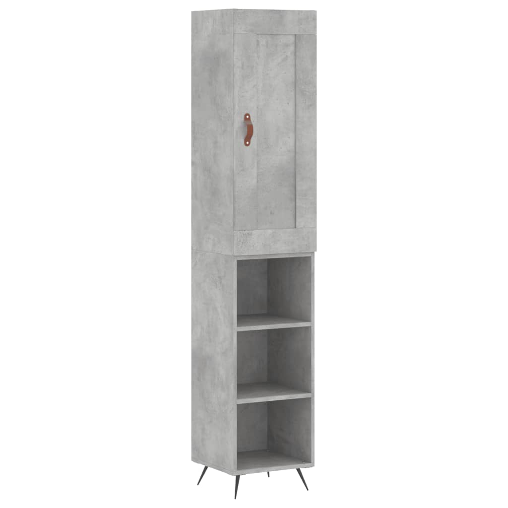 Credenza Grigio Cemento 34,5x34x180 cm in Legno Multistrato 3200301