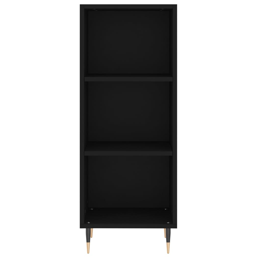 Credenza Nera 34,5x34x180 cm in Legno Multistrato 3200306