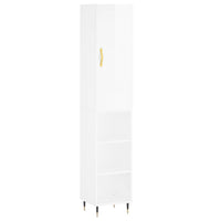 Credenza 34,5x34x180 cm in Legno Multistrato Bianco Lucido 3200307