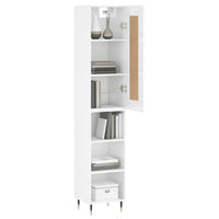 Credenza 34,5x34x180 cm in Legno Multistrato Bianco Lucido 3200307