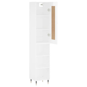 Credenza 34,5x34x180 cm in Legno Multistrato Bianco Lucido 3200307