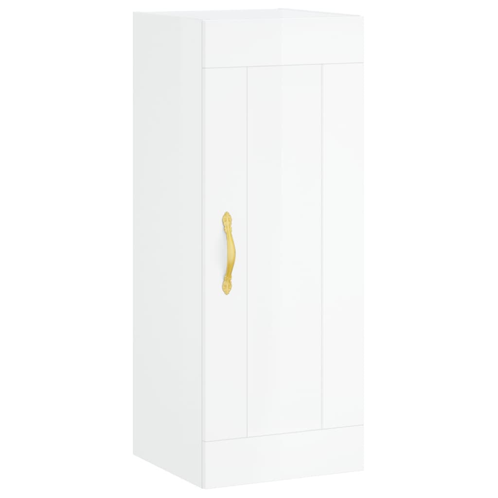 Credenza 34,5x34x180 cm in Legno Multistrato Bianco Lucido 3200307