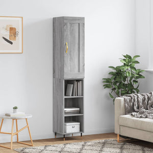 Credenza Grigio Sonoma 34,5x34x180 cm in Legno Multistratocod mxl 131509