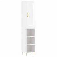 Credenza 34,5x34x180 cm in Legno Multistrato Bianco Lucido 3200315