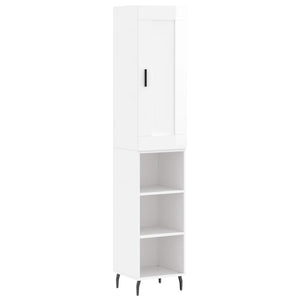 Credenza 34,5x34x180 cm in Legno Multistrato Bianco Lucido 3200339