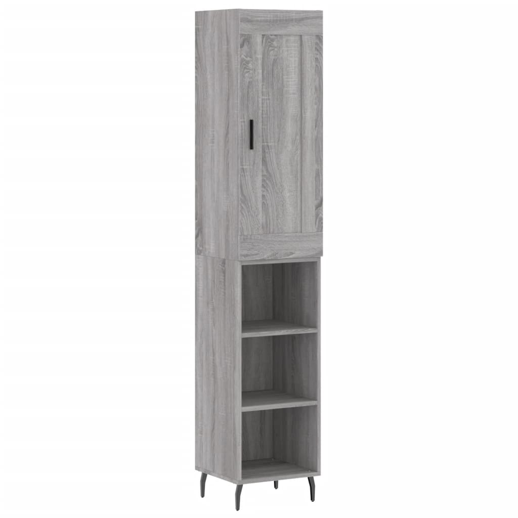 Credenza Grigio Sonoma 34,5x34x180 cm in Legno Multistrato 3200343