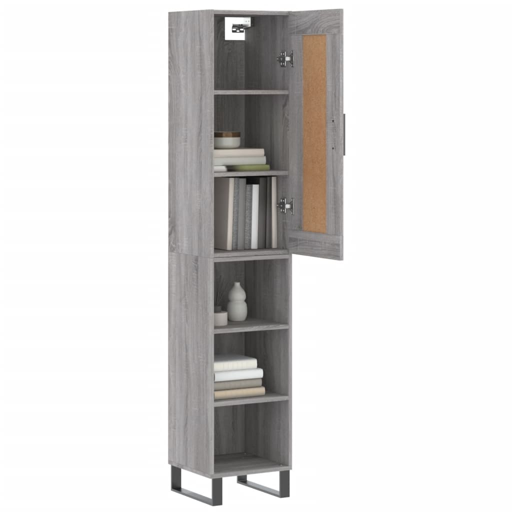 Credenza Grigio Sonoma 34,5x34x180 cm in Legno Multistrato 3200351