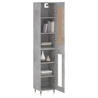 Credenza Grigio Cemento 34,5x34x180 cm in Legno Multistrato 3200373