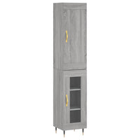 Credenza Grigio Sonoma 34,5x34x180 cm in Legno Multistrato 3200375