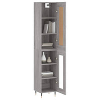 Credenza Grigio Sonoma 34,5x34x180 cm in Legno Multistrato 3200375