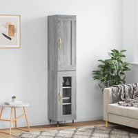 Credenza Grigio Sonoma 34,5x34x180 cm in Legno Multistrato 3200375