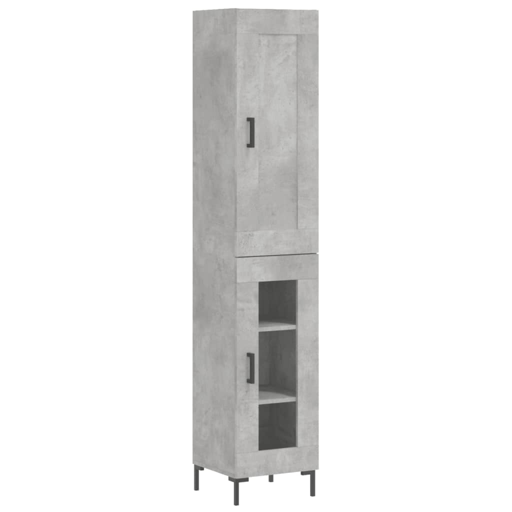 Credenza Grigio Cemento 34,5x34x180 cm in Legno Multistratocod mxl 102097