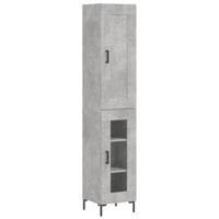 Credenza Grigio Cemento 34,5x34x180 cm in Legno Multistratocod mxl 102097