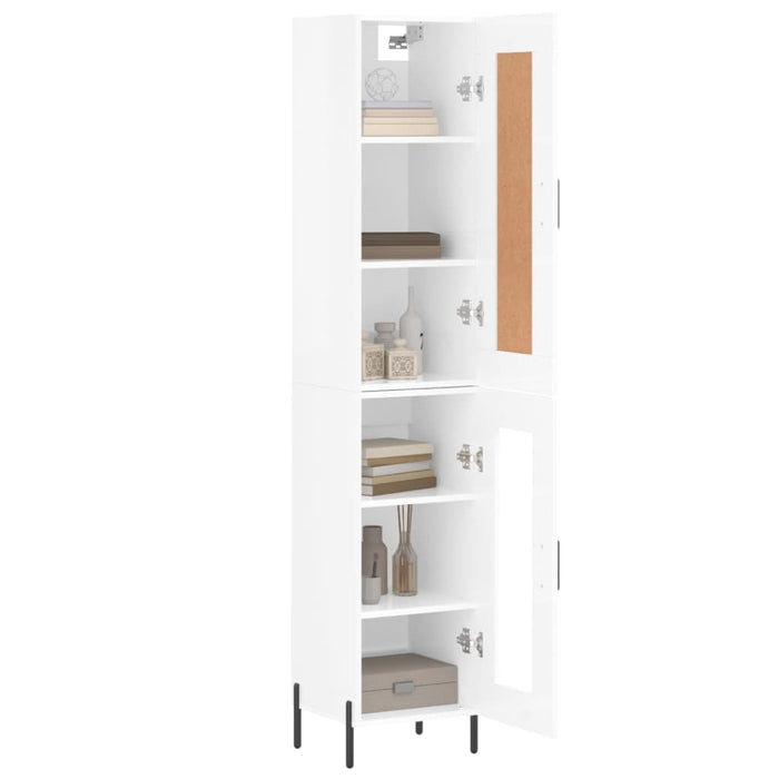 Credenza 34,5x34x180 cm in Legno Multistrato Bianco Lucido 3200395