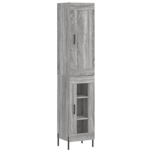 Credenza Grigio Sonoma 34,5x34x180 cm in Legno Multistrato 3200399