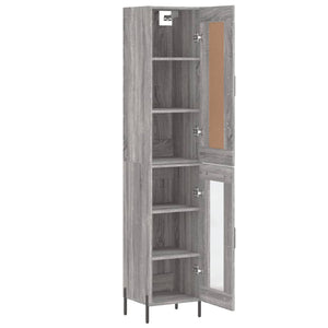 Credenza Grigio Sonoma 34,5x34x180 cm in Legno Multistrato 3200399