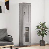 Credenza Grigio Sonoma 34,5x34x180 cm in Legno Multistrato 3200399