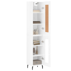 Credenza 34,5x34x180 cm in Legno Multistrato Bianco Lucido 3200403