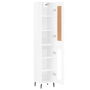 Credenza 34,5x34x180 cm in Legno Multistrato Bianco Lucido 3200403