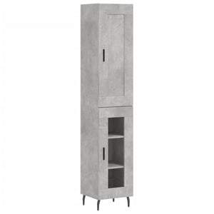 Credenza Grigio Cemento 34,5x34x180 cm in Legno Multistratocod mxl 78219