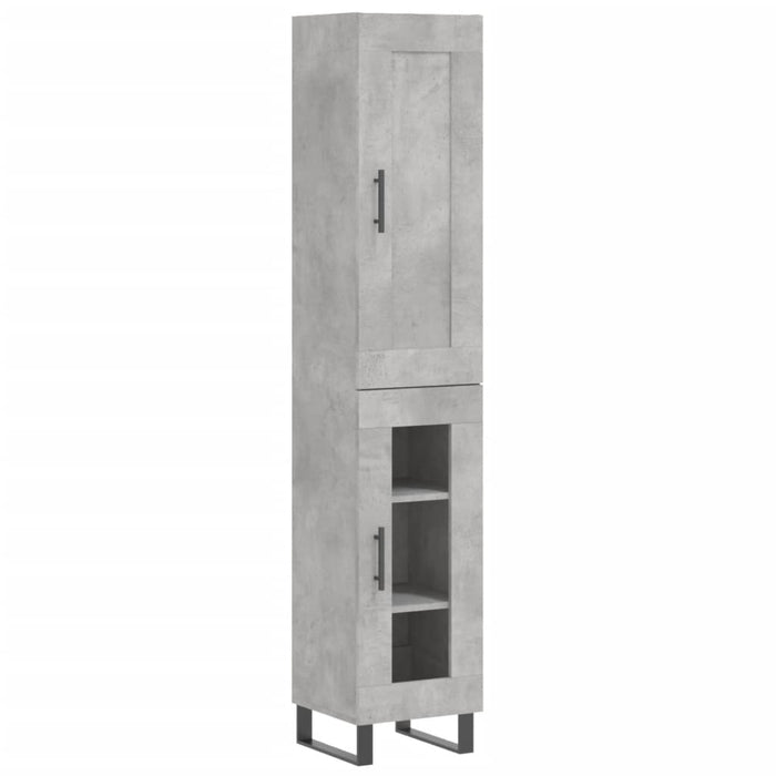 Credenza Grigio Cemento 34,5x34x180 cm in Legno Multistrato 3200413