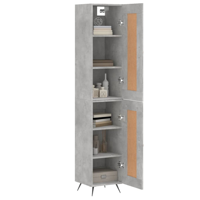 Credenza Grigio Cemento 34,5x34x180 cm in Legno Multistratocod mxl 126023