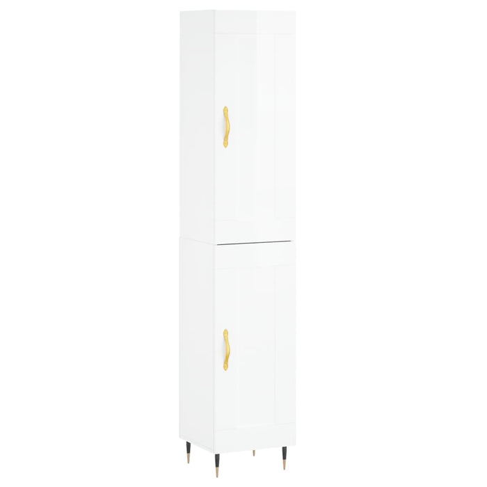 Credenza 34,5x34x180 cm in Legno Multistrato Bianco Lucido 3200435