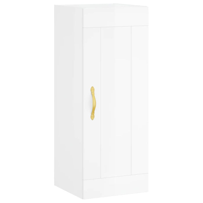 Credenza 34,5x34x180 cm in Legno Multistrato Bianco Lucido 3200435