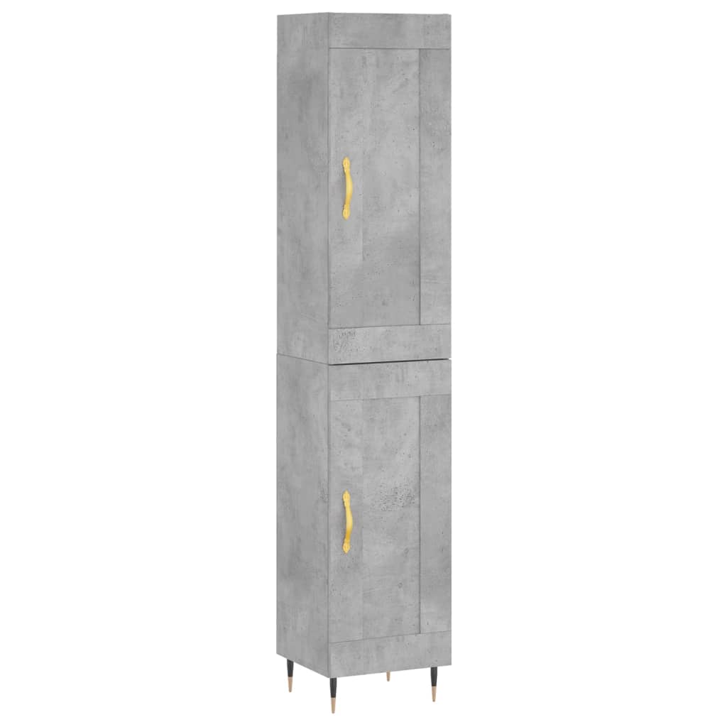 Credenza Grigio Cemento 34,5x34x180 cm in Legno Multistrato 3200437