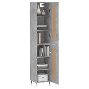 Credenza Grigio Cemento 34,5x34x180 cm in Legno Multistrato 3200437