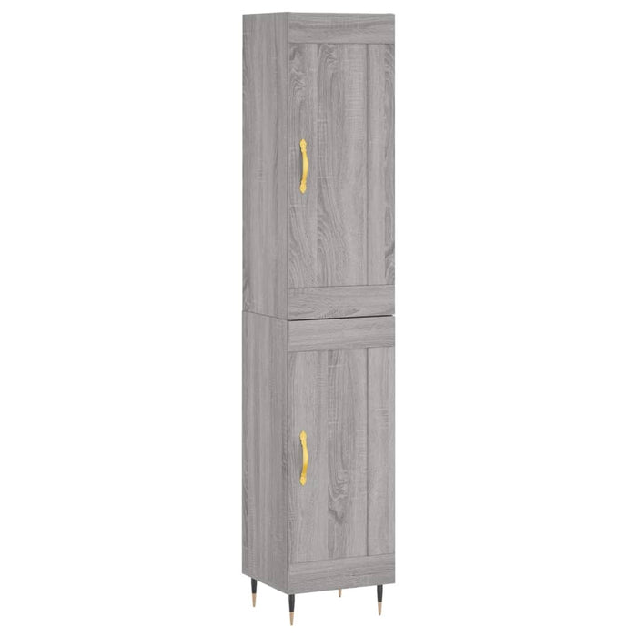 Credenza Grigio Sonoma 34,5x34x180 cm in Legno Multistratocod mxl 83626