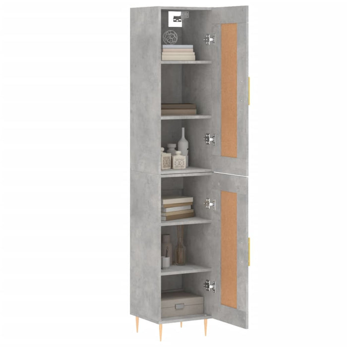 Credenza Grigio Cemento 34,5x34x180 cm in Legno Multistrato 3200445