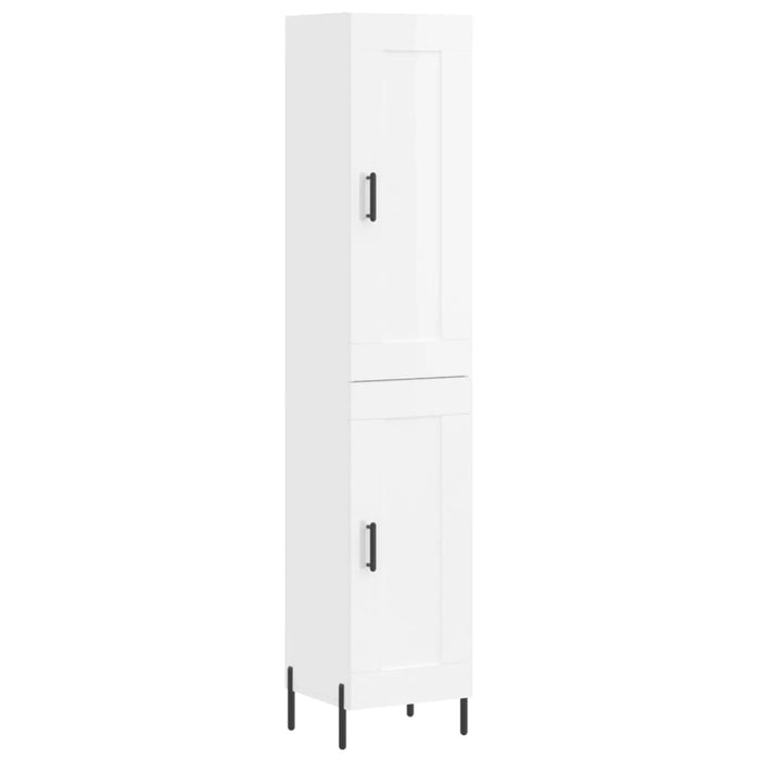 Credenza 34,5x34x180 cm in Legno Multistrato Bianco Lucido 3200459