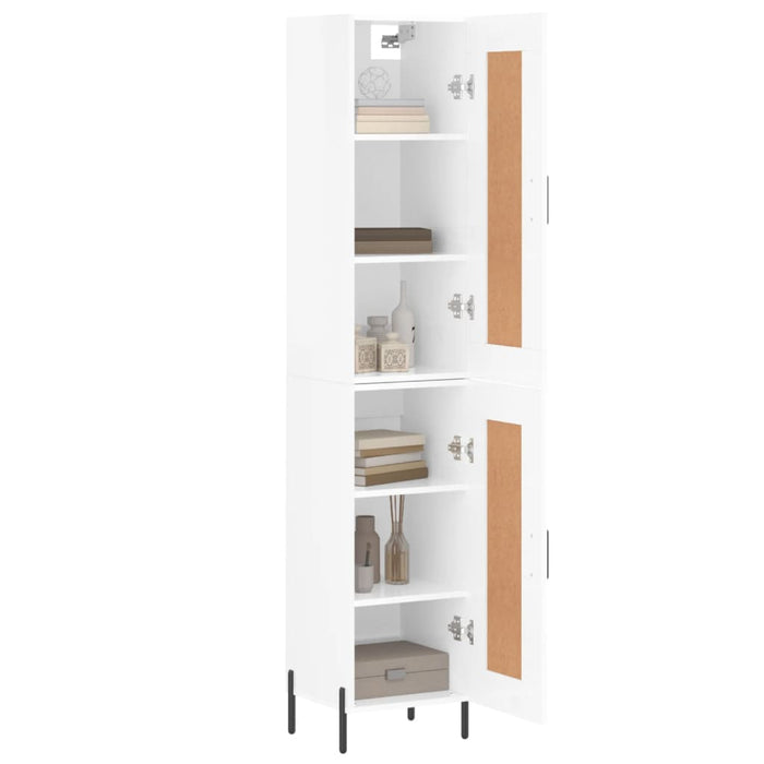 Credenza 34,5x34x180 cm in Legno Multistrato Bianco Lucido 3200459