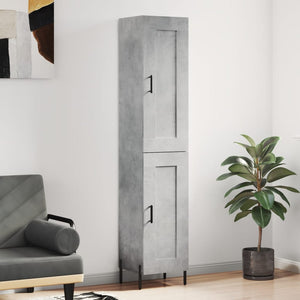 Credenza Grigio Cemento 34,5x34x180 cm in Legno Multistrato 3200461