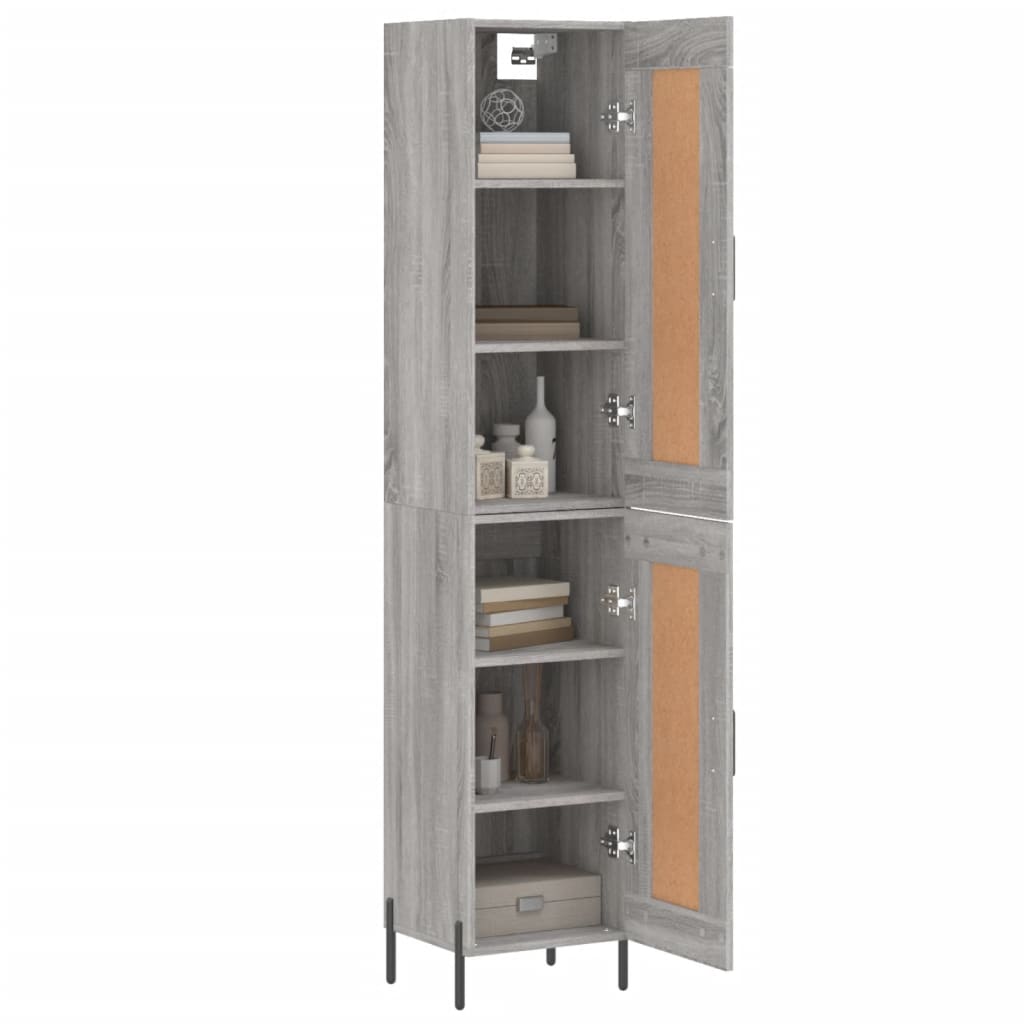 Credenza Grigio Sonoma 34,5x34x180 cm in Legno Multistrato 3200463