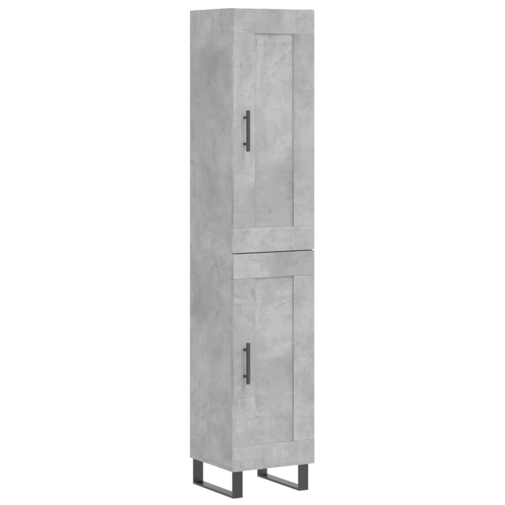 Credenza Grigio Cemento 34,5x34x180 cm in Legno Multistrato 3200477