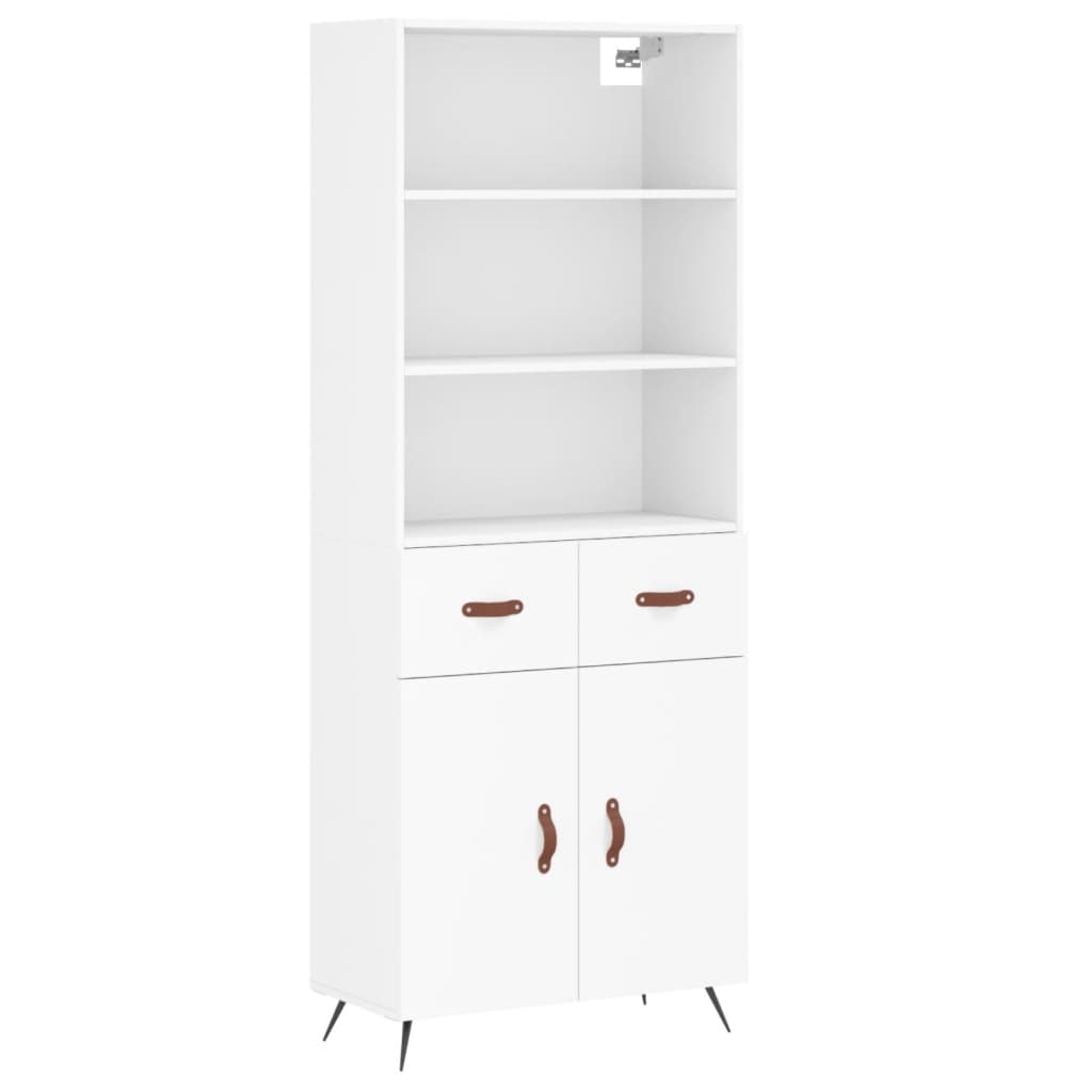 Credenza Bianca 69,5x34x180 cm in Legno Multistrato 3200489