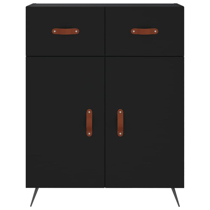 Credenza Nera 69,5x34x180 cm in Legno Multistrato 3200490