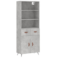 Credenza Grigio Cemento 69,5x34x180 cm in Legno Multistratocod mxl 78135