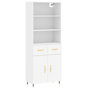 Credenza Bianca 69,5x34x180 cm in Legno Multistrato 3200497