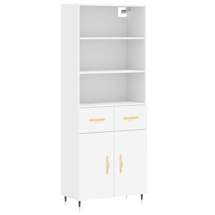 Credenza Bianca 69,5x34x180 cm in Legno Multistrato 3200497