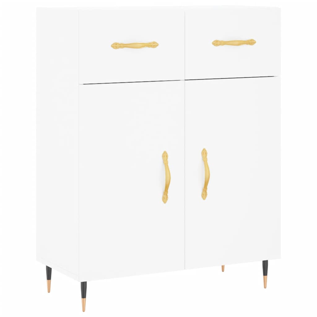 Credenza Bianca 69,5x34x180 cm in Legno Multistrato 3200497