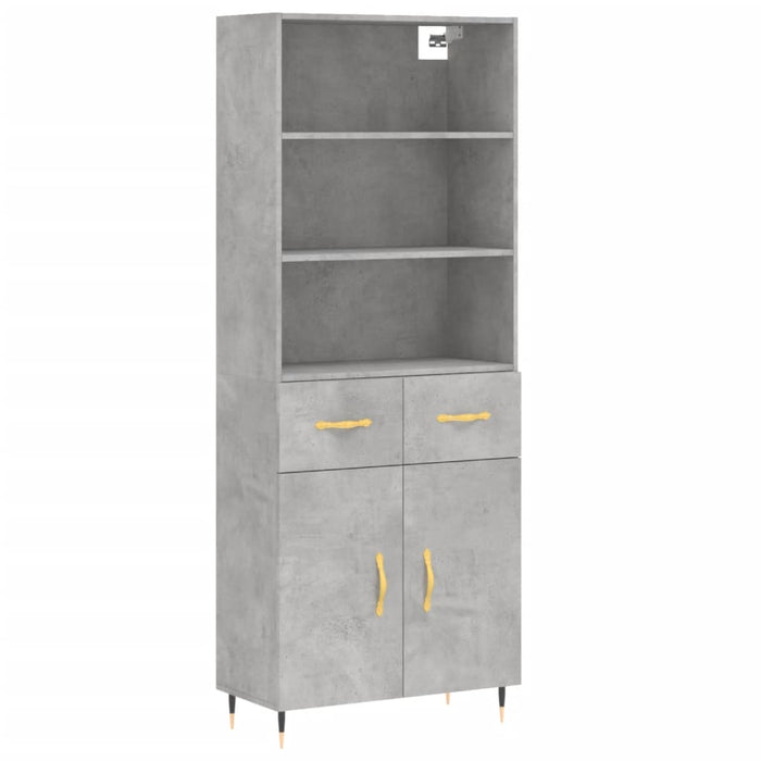 Credenza Grigio Cemento 69,5x34x180 cm in Legno Multistratocod mxl 101903