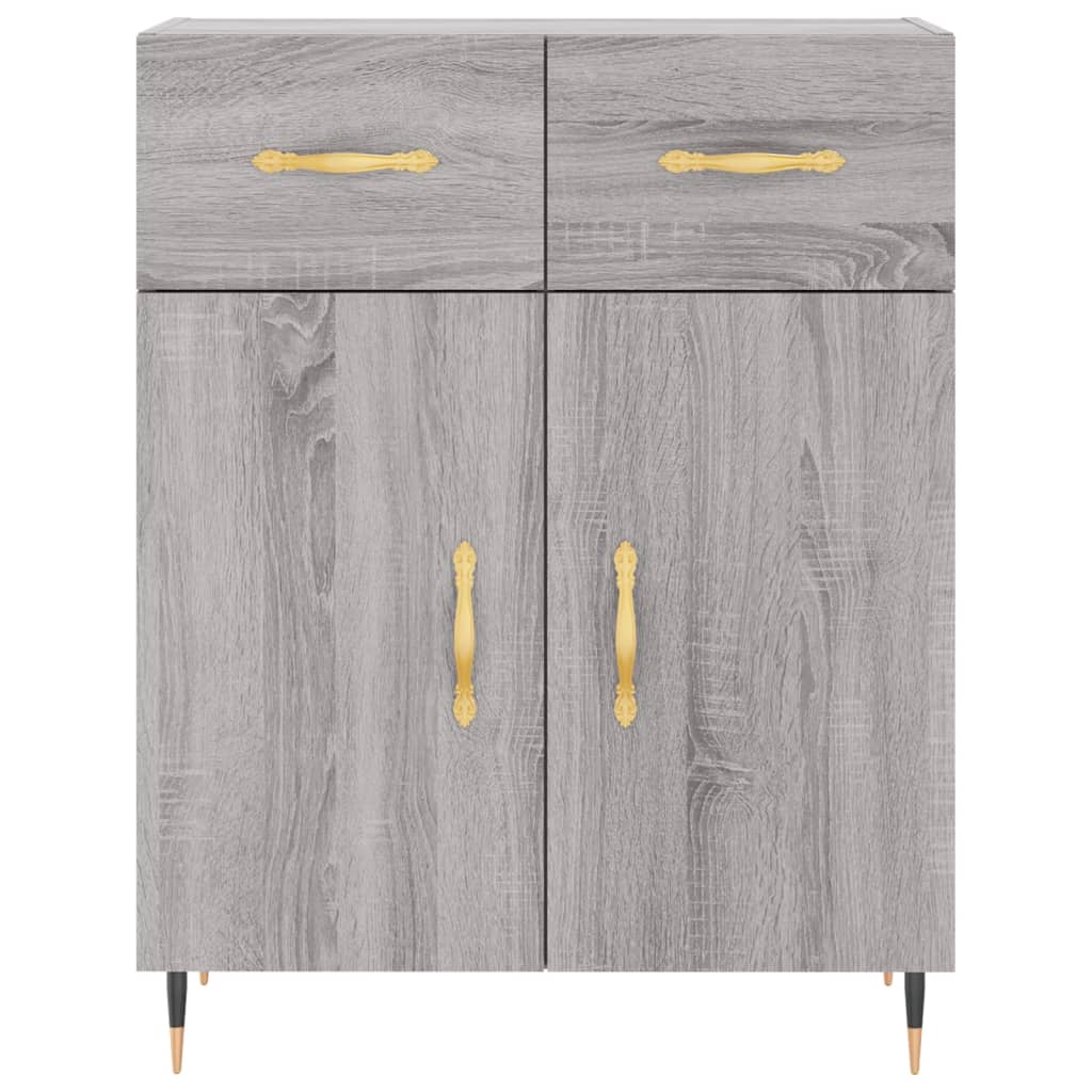 Credenza Grigio Sonoma 69,5x34x180 cm in Legno Multistrato 3200503