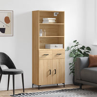 Credenza Rovere Sonoma 69,5x34x180 cm in Legno Multistrato 3200516