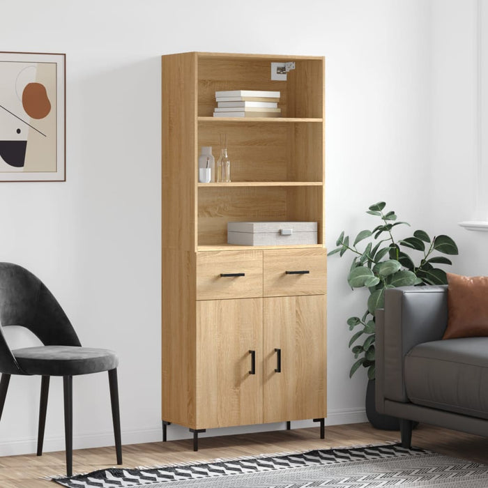 Credenza Rovere Sonoma 69,5x34x180 cm in Legno Multistrato 3200516