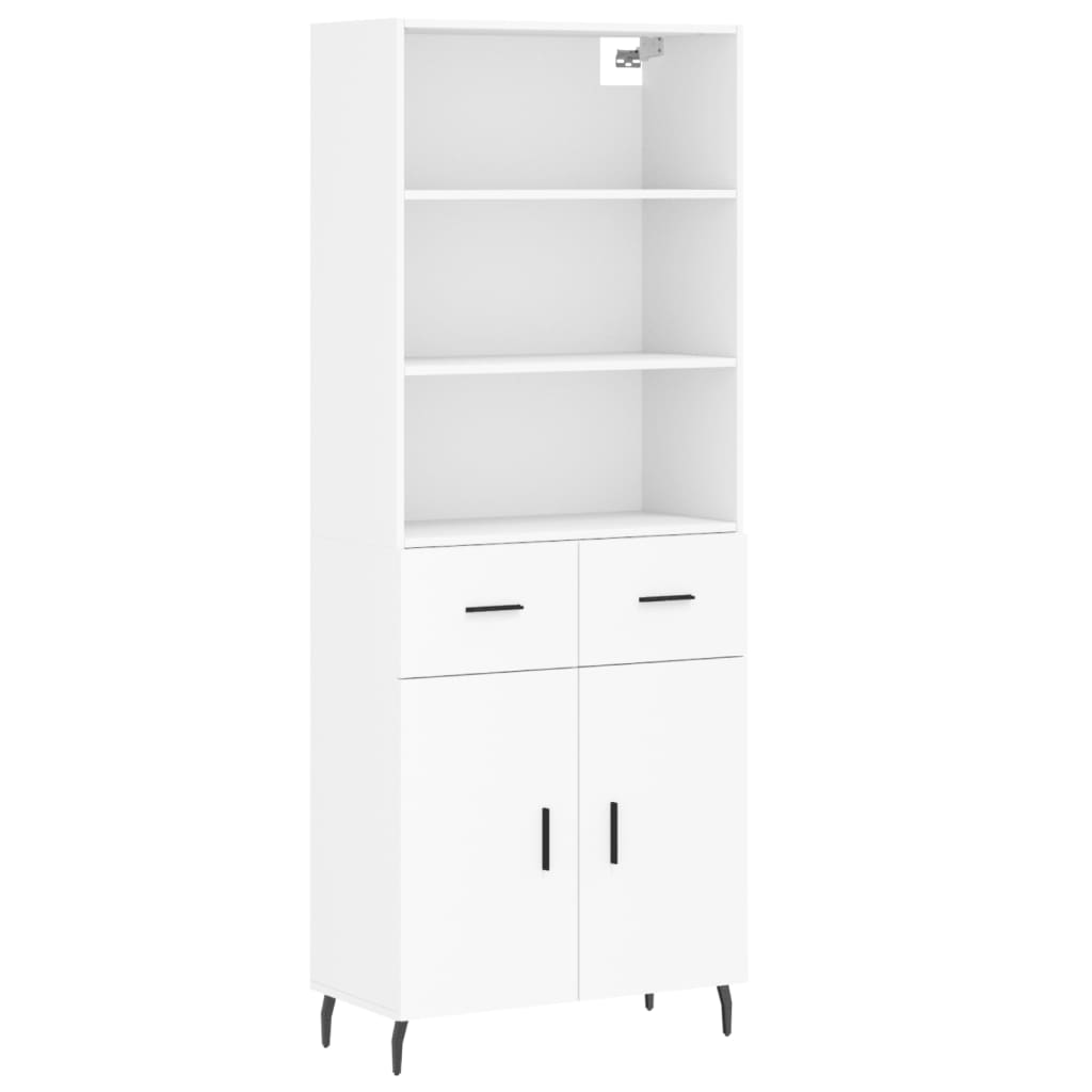 Credenza Bianca 69,5x34x180 cm in Legno Multistrato 3200529