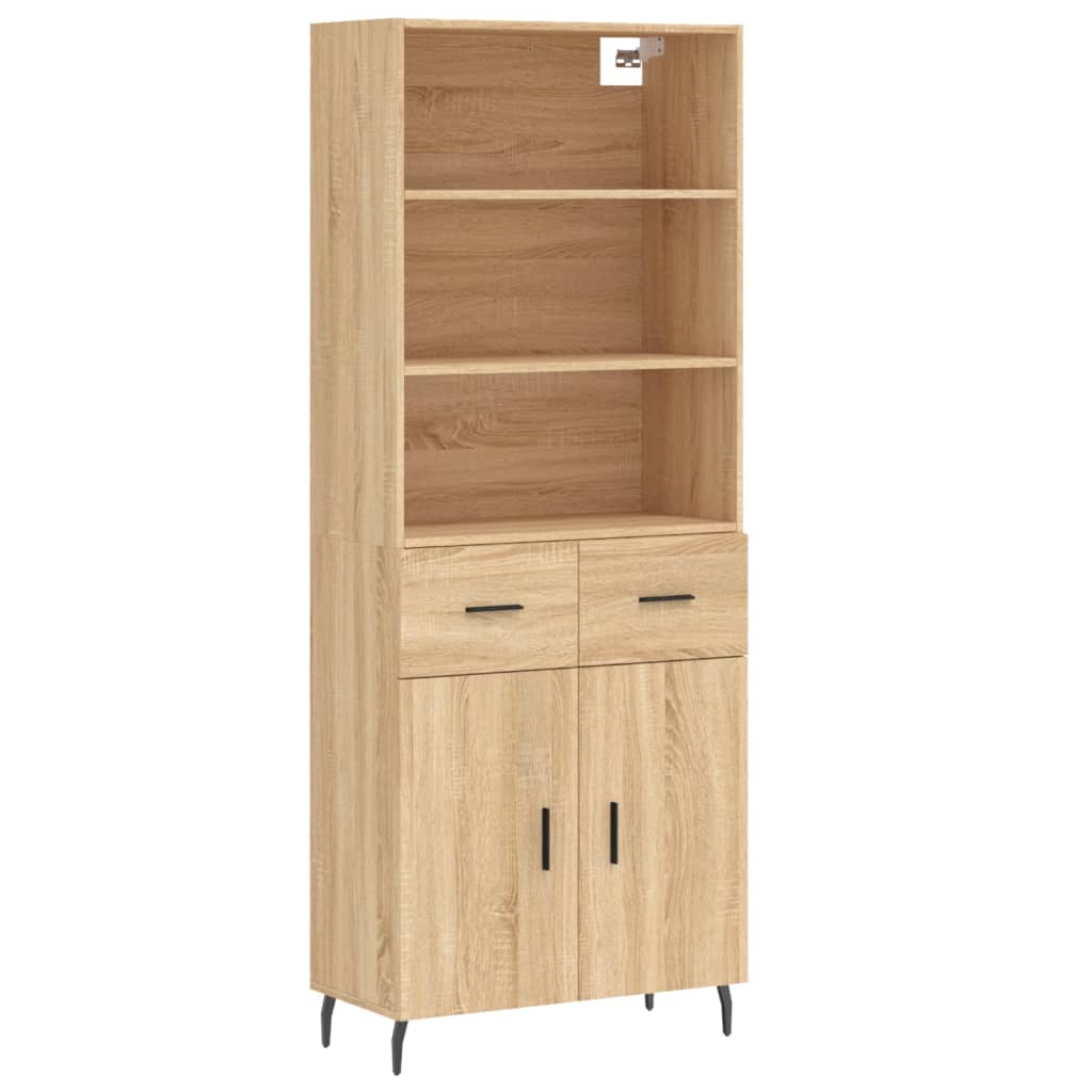 Credenza Rovere Sonoma 69,5x34x180 cm in Legno Multistrato 3200532